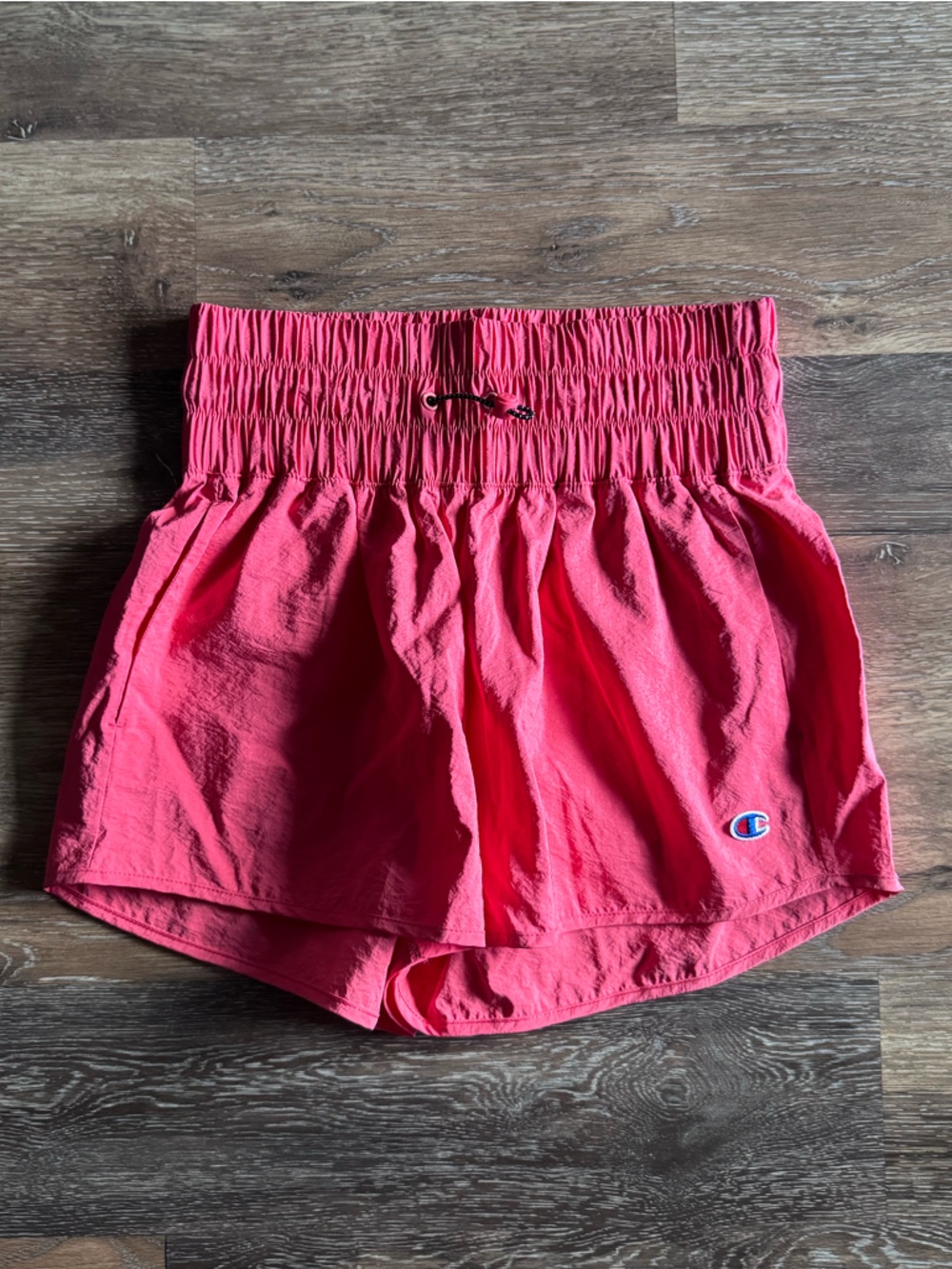 Champion Pink/Coral High-Waist Athletic Shorts